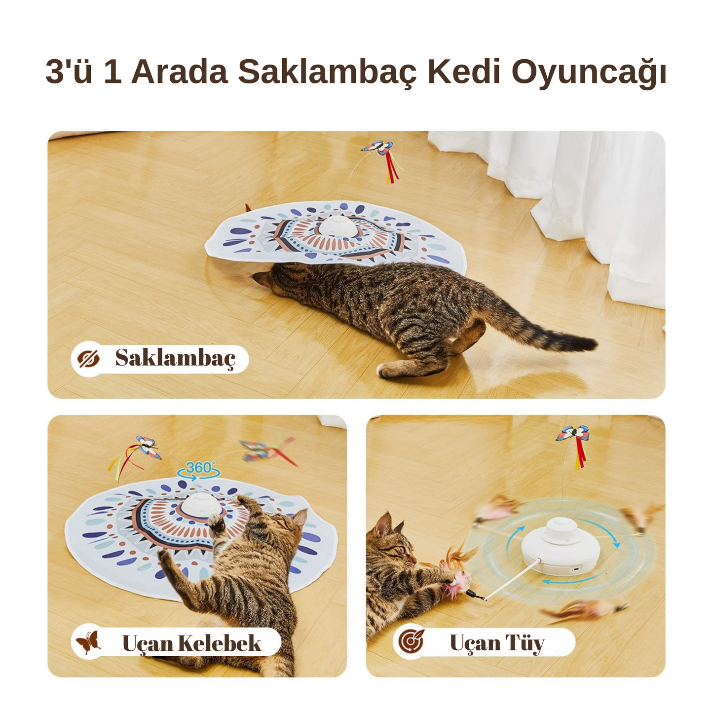 Pativit Saklambaç Şarjlı Oyun Halısı