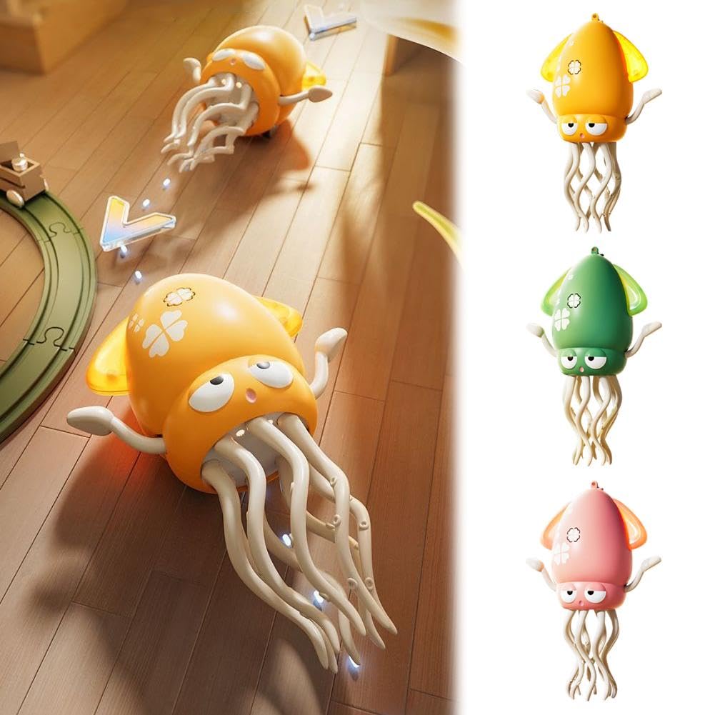 Pativit Yürüyen Ahtapot Oyuncak – Işıklı, Müzikli, USB Şarjlı Kedi Eğlence Oyuncağı