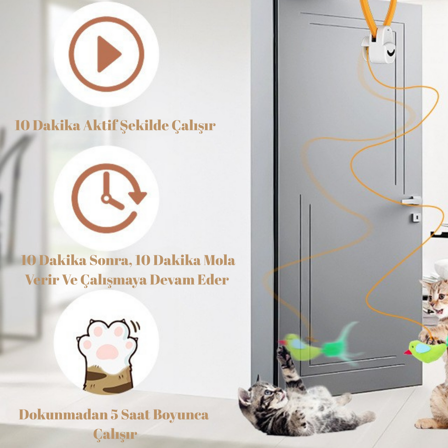 Pativit Zıpzıp Otomatik Kedi Oltası