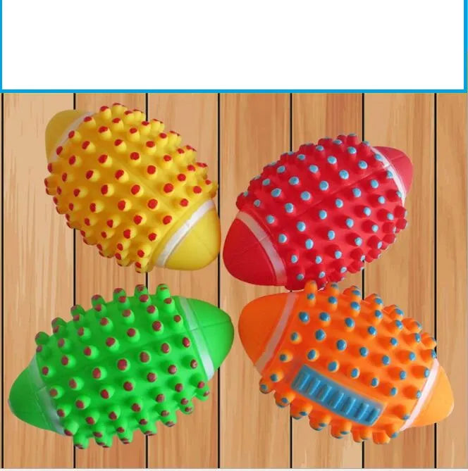 Renkli Kedi Köpek Isırma Topu Sesli