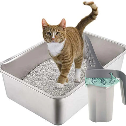 Akıllı Kedi Kum Küreği ve Atık Haznesi – Hijyenik & Pratik Kum Temizleme