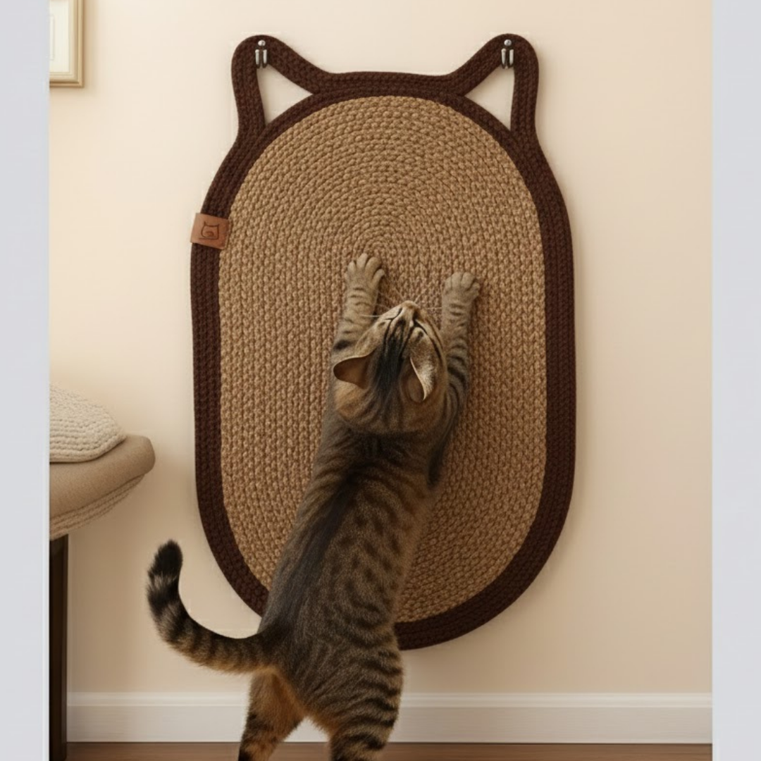 Dekoratif Kedi Kulaklı Tırmalama Paspası