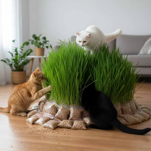 Kedi Çimi 1 Yıllık Dolum Tohum Paketi
