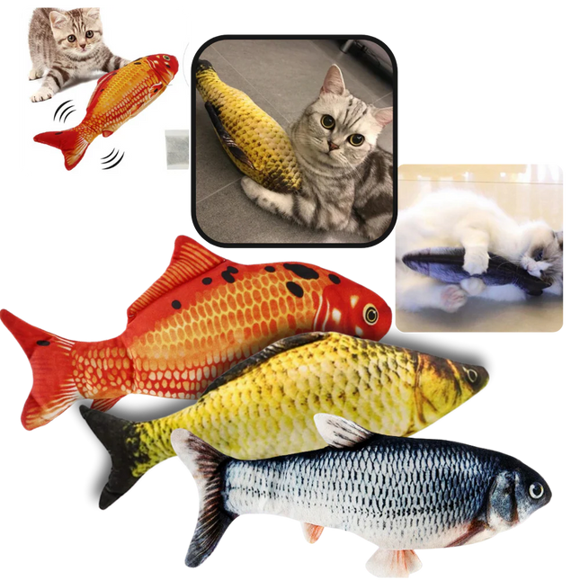 Hareketli Balık Kedi Oyuncağı Şarjlı