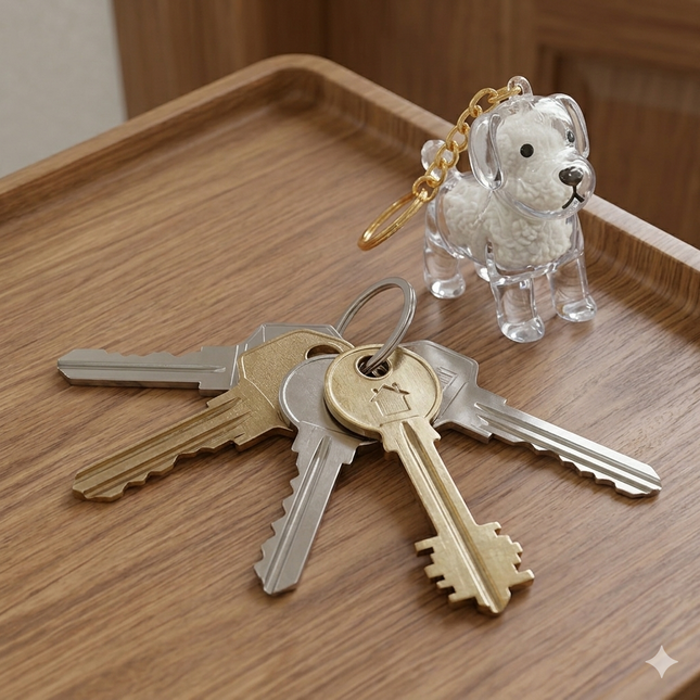 Köpek Temalı Anı Anahtarlığı