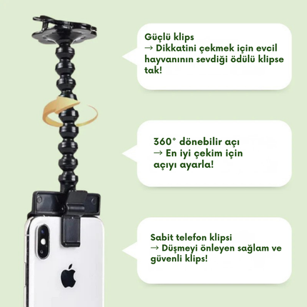 Ödül Maması Tutacağı , Kedi Köpek Selfie Çubuğu