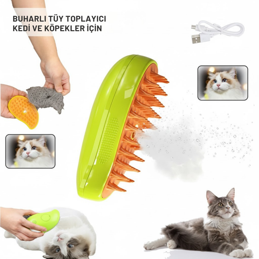 Silikon Masajlı Tüy Toplama Tarağı