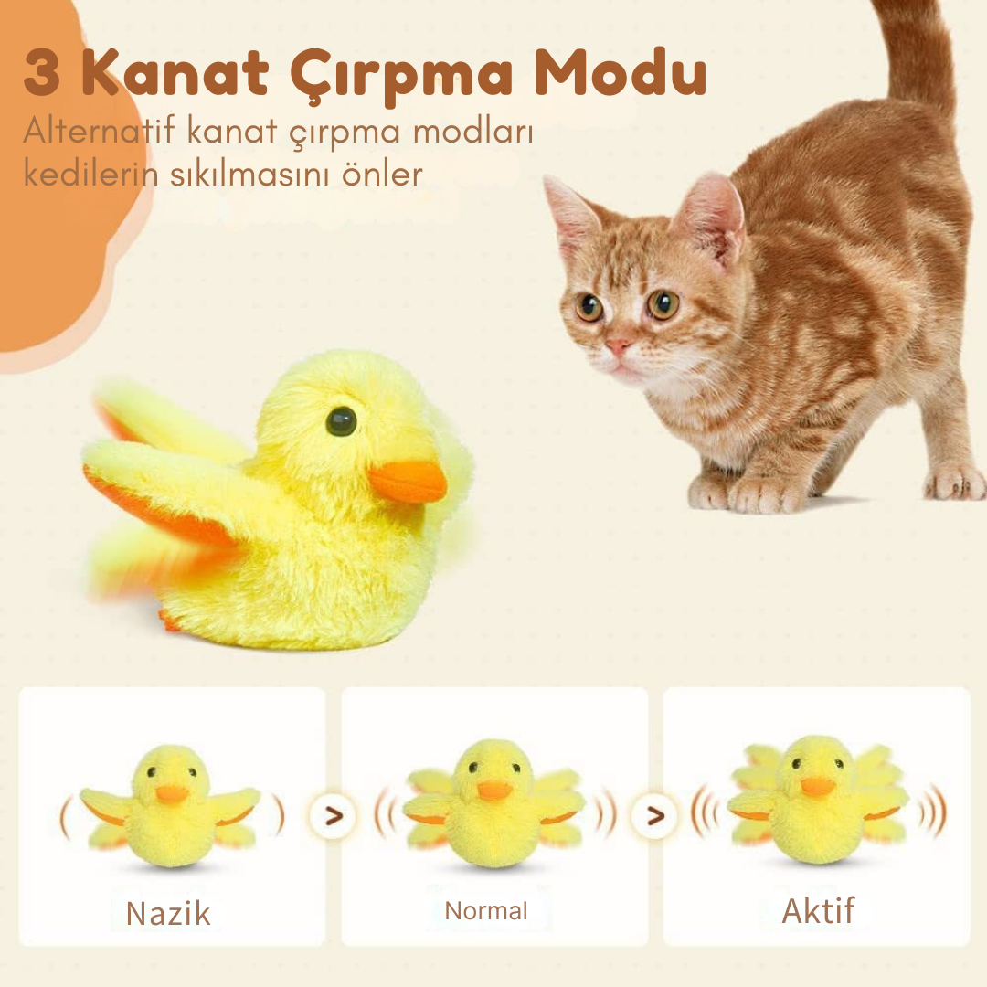 Catnip Oyuncak Peluş Titreşimli Ses Elektrikli Kedi Oyuncak