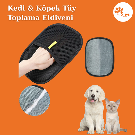 Kedi ve Köpek Tüy Toplama Eldiveni – Yıkanabilir, Pratik Temizlik Pedi