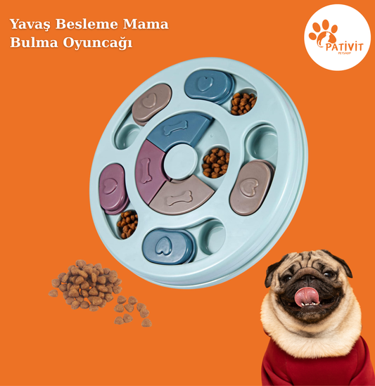 Petavit Yavaş Besleme Mama Bulmaca Oyuncağı – Köpekler İçin Zihinsel Uyarıcı & Eğlenceli Gıda Dağıtıcı