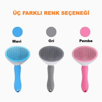 Oval Basmalı Kedi Köpek Tarağı