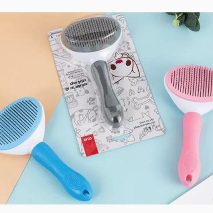 Oval Basmalı Kedi Köpek Tarağı