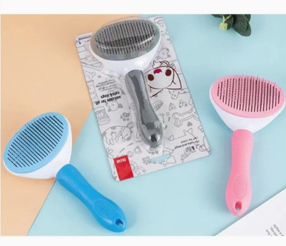 Oval Basmalı Kedi Köpek Tarağı