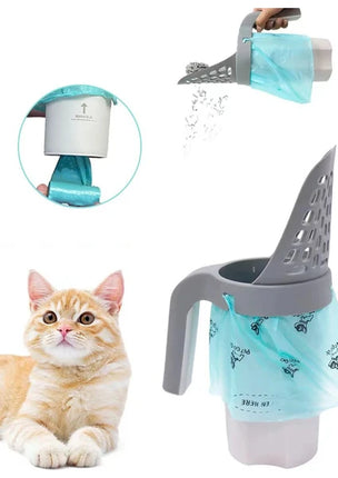 Akıllı Kedi Kum Küreği ve Atık Haznesi – Hijyenik & Pratik Kum Temizleme