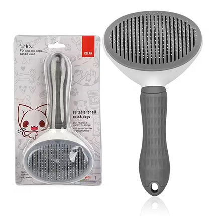 Oval Basmalı Kedi Köpek Tarağı