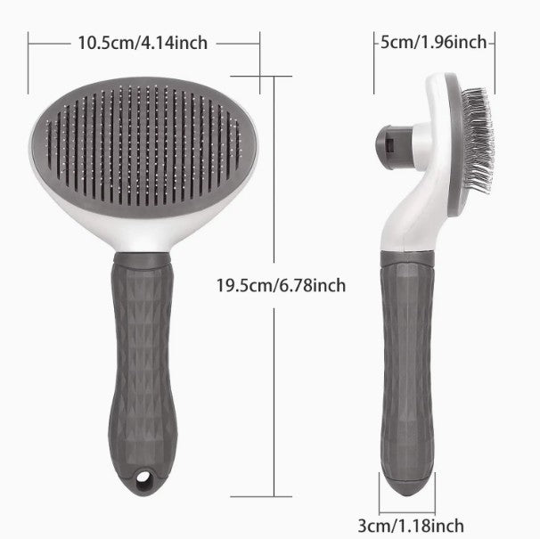 Oval Basmalı Kedi Köpek Tarağı