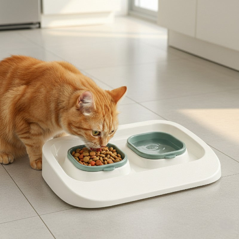 Yeşil 2'si 1 Arada Mama Ve Su Kabı