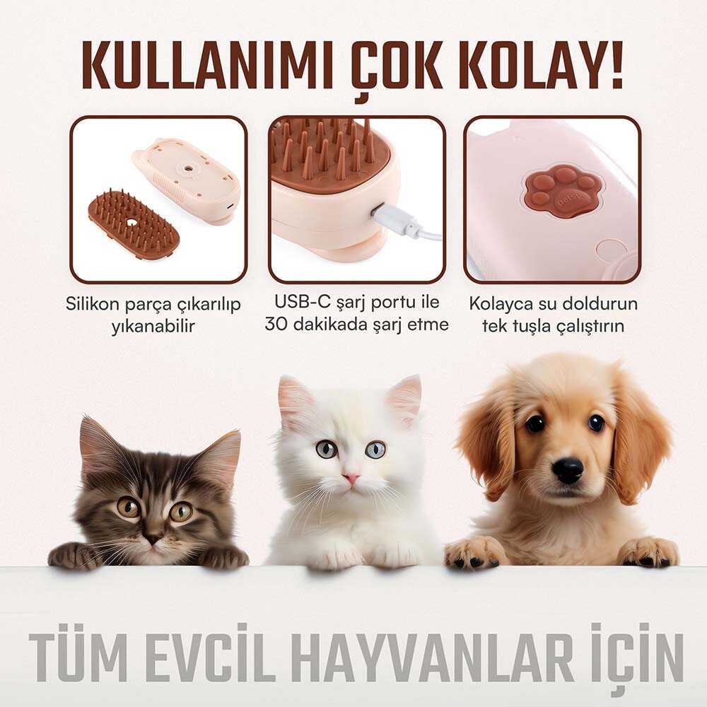 Sağlıklı Tüyler İçin Masaj Etkili Bakım Fırçası