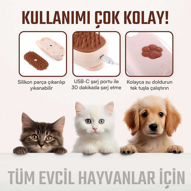 Sağlıklı Tüyler İçin Masaj Etkili Bakım Fırçası