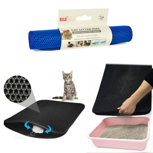 Elekli Kedi Tuvalet Önü Paspası Kedi Kumu Paspası