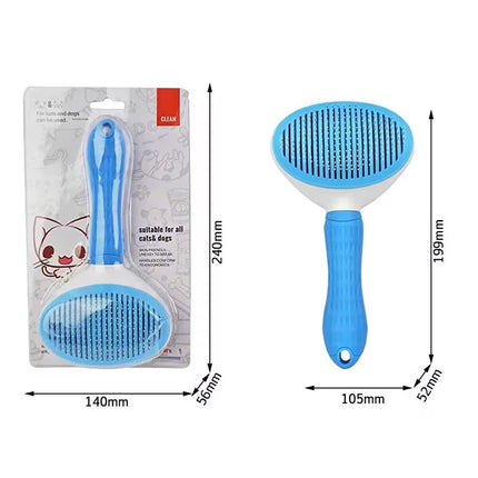 Oval Basmalı Kedi Köpek Tarağı