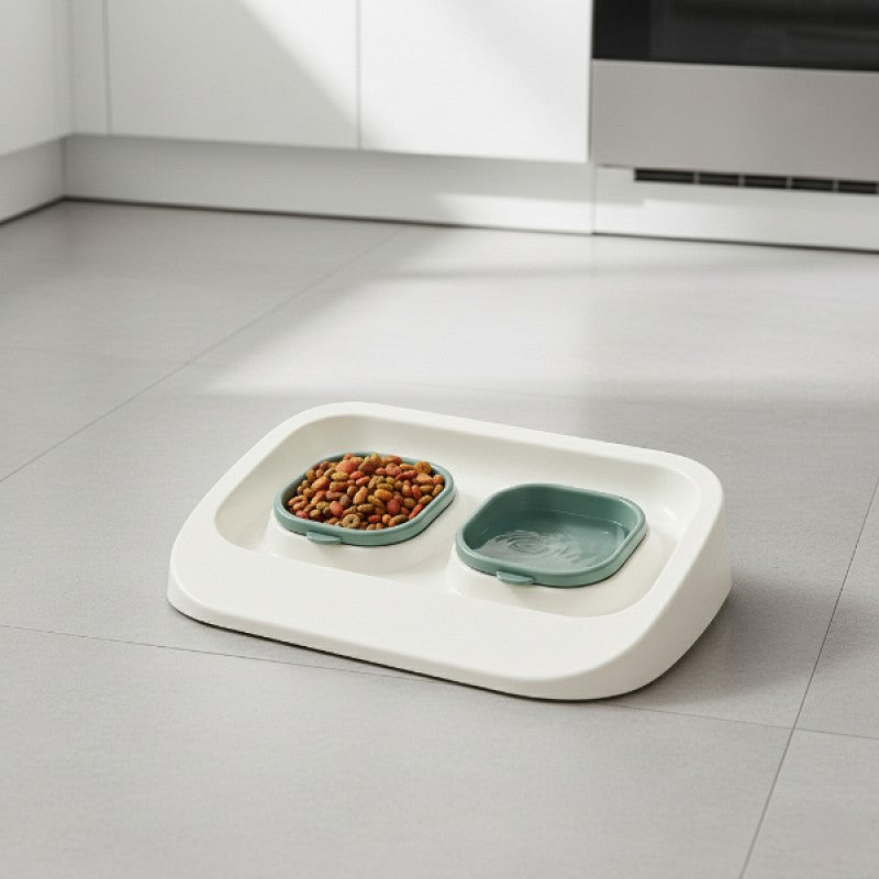 Yeşil 2'si 1 Arada Mama Ve Su Kabı